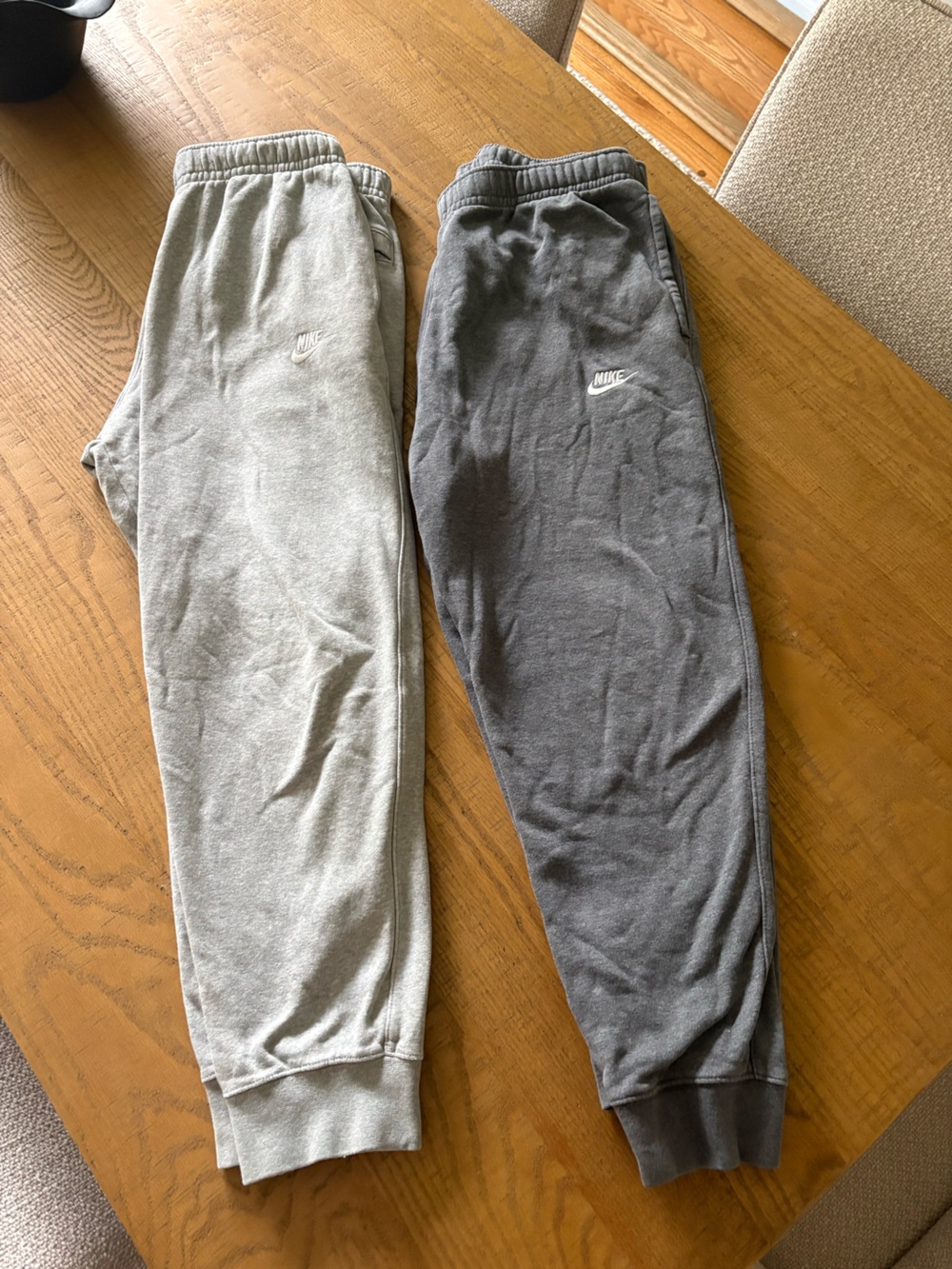Nike bundle of Light Gray and dark gray Mens club Fleece Jogger Sweatpants